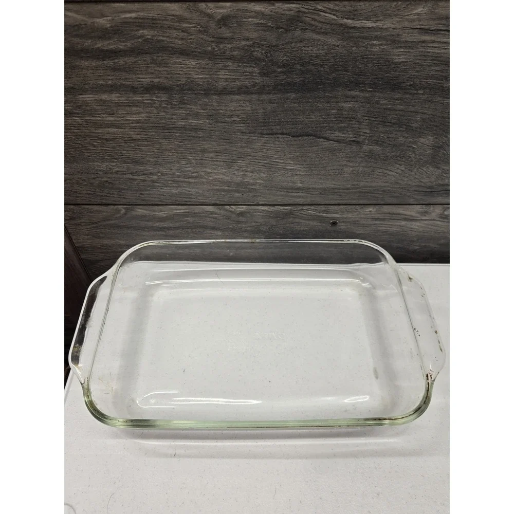 Vintage PYREX 232-R Clear Glass 11 x 7 x 1.5 Casserole‎ Dish 2 Qt Baking Pan
